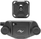 Peak Design Capture Camera Clip V3, Black with Plate, Holds DSLR, Compact and Point and Shoot Bodies, Secure, Stable and Accessible, Attaches to Straps and Belts, Quick Release, 200 lb Capacity
