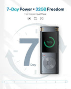 iFLYTEK Offline Voice Recorder with Playback, Secure Digital Recorder with AI Transcription, 5-Language Voice-to-Text, Noise Reduction, AI Voice Recorder for Meetings, Interviews, Learning