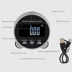 Digital Measuring Wheel USB Rechargeable 652.8ft/199m High Precision Measurement with LCD Display Portable Smart Distance Measurer for Flat Curved Diameter Irregular Surfaces