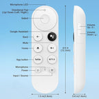 Replacement Voice Remote for Google-Chromecast-Remote, for Chromecast with Google TV Remote 4K/HD & Google TV Streamer 4K