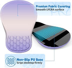 YIWEI Ergonomic Mouse Pad with Wrist Rest - Comfortable Office Mousepad with Memory Foam Wrist Support for Carpal Tunnel Relief, Mouse Pads with Non-Slip Base for Gaming and Home (Gradient Purple)