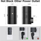 NIORSUN Night Lights Plug into Wall, Dimmable with 3 Color Modes & Auto On/Off Sensor, Ultra-Slim Nightlight for Hallway, Bathroom, Bedroom, Nursery, Kitchen (2 Pack, Black)