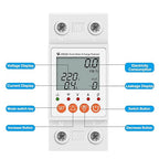 eMylo Single-Phase Smart Energy Meter 63A 80-400V - WiFi Electricity Monitor with Circuit Breaker & Leakage Protection, Tuya APP Remote Control for Home Apartment Factory