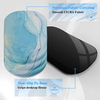 Mouse Pad Wrist Wrist Rest, Comfortable Memory Foam Wrist Rest, Non-Slip PU Base, Ergonomic Wrist Support and Arm Rests for Gaming, Office, Computer Use, Relieve Typing Pain (Blue Marble)