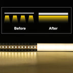 VST 6Pack 3.3 ft Black LED Aluminum Channel with Milky White Cover V Shape 16x16mm, Led Strip Light Track with Accessories for Led Strip Lights in Home Lighting
