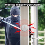 WSDCAM Glass Break Sensor Alarm 125dB Ultra-Slim Wireless Glass Break Detector Window Alarm Vibration Sensor for Home Window and Door Security - 4 Pack