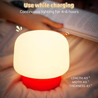 Mushroom Night Light for Kids-Gift & Toy for Kids, Touch Lamp with Sounds&Sleep Music, Squishy Silicone, Eye-Safe LED, 30-Min Timer, Dimmable Rechargeable Bedside Table Lamp – Gift for Boys & Girls