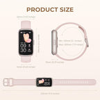 TIFOZEN Health Fitness Tracker Smart Watch with 24/7 Heart Rate, Blood Oxygen, Sleep Tracker, Pedometer, 3 Colorful Bands & 3ATM Waterproof Activity Tracker with Step Calorie Counter, Bubble Pink