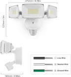 Onforu 2 Pack 100W 11000LM LED Motion Sensor Outdoor Lights, Dusk to Dawn Flood Lights Outdoor Motion Sensor, Hardwired Security Lights Floodlights Outside 6500K Daylight IP65 Waterproof (White)