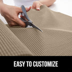 GORILLA GRIP powerGRIP Drawer Shelf and Cabinet Liner, Thick Strong Hold, Non-Adhesive Liners Protect Kitchen Cabinets and Cupboard, Bathroom Drawers, Easy Install, Breathable Mat, 24" x20', Beige