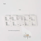 mooas 3D Pure Slim M LED Clock, Multi-Function LED Digital Clock (Calendar, Alarm, Temperature) (11.8" Slim M White Wall Clock with Remote Control)