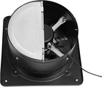XUFOPLY 10 Inch Exhaust Fan, 110V 100W Wall Mounted Vent Fans 2600RPM Kitchen Bathroom Windows Fan Metal Extractor Fan for Attic, Garage, Window Ventilation (Black, 10 Inch)