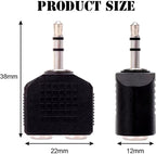 Sairps 3.5mm +Headphone +Splitter, Double Headphone Jack Adapter 3.5mm to 1/8 Adapter y Splitter-2 Pack