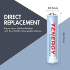 Tenergy TN145 8 Bay Charger and 8 Pack Rechargeable AAA Batteries, Independent Charging, UL & CE Certified