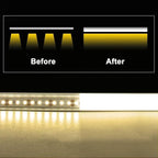 VST 20pack 3.3ft LED Channel, V Shape Led Diffuser Channel, LED Aluminum Channel System with Milky Cover, End Caps and Mounting Clips, Aluminum Profile for LED Strip Light Very Easy Installation