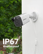 ANNKE 2 Pack 5MP PoE Bullet Security Cameras with Mic/Audio, Outdoor IP Cameras with 2.8mm Lens Wide Angle, 100ft Color Night Vision, IP67 Waterproof, RTSP, 5MP@20fps, Up to 256GB Micro SD Card- C500