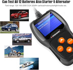 KONNWEI KW600 Car Battery Tester 12V Professional 100-2000 CCA Automotive Battery Load Analyzer and Alternator Tester Waveform Voltage Test for Car/Boat/Motorcycle…