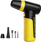 DEEBOX Electric Compressed Air Duster & Blower, 150000 RPM Super Power Adjustable Air Duster, 3 Speed Cordless Mini Blower, USB Rechargeable (5V/2A), Portable Dust Remover for Computer Keyboard Car