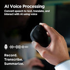 Virtusx Jethro AI Mouse - Voice & Audio Recorder for Lecture & Meeting, Centralized Software with Voice Typing, Writing Tools, Transcribe, Translate & Summarize, Wireless Mouse for Computer, Laptop