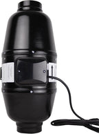VENTS-US TT Silent M 100 - Metal Mixed Flow Booster Fan for High Static Pressure Applications, up to 128 CFM - Booster Ventilation Fan for 4 Inch Duct