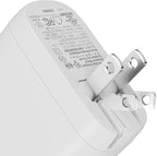 Amazon Basics 36W Two-Port USB-C Wall Charger for Tablets and Phones with Power Delivery - White, 2.34 x 1.09 x 2.21 in (PD36U-2TNB)