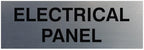 All Quality Basic Electrical Panel Sign - Fire Regulation Safety Compliance Sign - Silver - Small (1 Pack)