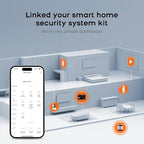 LWOHSI Alarm System for Home Security,Wireless Home Security Systems with Tuya APP Alerts,6 Door/Window Sensor,3 Motion Detectors,Remote,Work with Alexa and Google for Villa,Apartment,Kids Safety