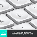 Logitech MX Keys Mini for Mac Minimalist Wireless Keyboard, Compact, Bluetooth, Backlit Keys, USB-C, Tactile Typing, Compatible with MacBook Pro,MacBook Air,iMac,iPad - Pale Grey