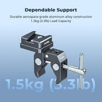 SMALLRIG V-Mount Crab-Shaped Clamp, 15-40mm Non-Slip Clamp, 1.5kg Load-Bearing Compatible with Multiple Brands of V-Mount Batteries - 5313