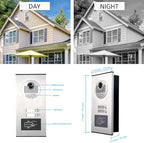 AMOCAM Upgrade Versions 2 Units Apartment Intercom System 7 inch Touch Monitor Video Door Phone Kits Support Ethernet Cable Connect, Single-Supply, ID Keyfobs Unlock for Home Apartment
