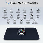 Smart Scale with BMI Body Fat Muscle Mass Digital Bathroom Weight Scale with Accurate 17 Core Body Composition Analyzer Fat Percentage Dual Large VA Color Screen Bluetooth Sync App for Home Use