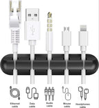 Oakridge™ Cable Organizer Clips with Strong 3M Adhesive – Silicone Desk & Car Wire Holders for USB, Charger Cables & Earphones – Multi-Slot (7-5-3-3-1)