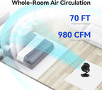 SIGBOT Fan for Bedroom with Remote,Ultra Quiet Desk Fans,with 3 Modes,8 Speeds,9-Hour Timer,10 inch,High-Velocity Cooling,Auto Oscillation Table Fans,Touch Control,for Home,Dorm,Clinic & Office