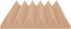 Foam Factory Inc 24 Pack Color Acoustic Foam Panel Studio Soundproofing Wedge Wall Tiles 12” X 12” X 2” (Rosy Beige)