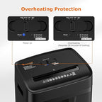 Bonsaii 12 Sheet Paper Shredder for Home Office, Heavy Duty Cross Cut Shredder with 5.5 Gal Pullout Bin, Home Shredder for CDs/Credit Card/Document/Mail, P-4 Security Level