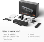NEARITY V30S 4K Video Conference Camera with Microphone, 120° FOV/3X Digital Zoom, All in One Conference Room Webcam, Dual Mics, Video Conferencing System for Business Meetings/Smartboard