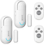 Sanjie Pool Door Alarms for Kids Safety/Home Security/Dementia,4 Working Modes,Wireless Door Open Alarm,Window Alarms Sensors,0-120dB Volume Adjustable,2 Sensors 2 Remote Controls