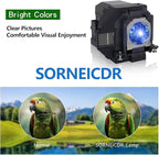 EP97 Replacement Projector Lamp Bulb Compatible with EPSON V13H010L97 VS260 Powerlite Home Cinema 2200/2250/U50 880 EB-U50 EX3280 EX5280 EX9230 EB-FH52 EB-FH06 EB-W51 EB-W50 EB-X50 Projectors