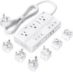 220V to 110V Voltage Converter, VINTAR 2000W Universal Travel Adapter Voltage Converter US to Europe, International Step Down Transformer Power Converters Adapter Combo for EU UK JP AU in SA