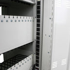 32-Bay Mobile Charging Cart with Keyed Lock, Steel Laptop & Tablet Charging Cabinet with Cable Management, Rolling Power Station for Classroom, Office, School, Library