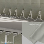 Blindify Motorized Vertical Blinds, Blackout Sliding Door Shades Vertical Shades Remote Control Customize, Beige