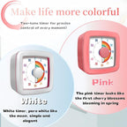 Visual Timer for Kids Adults, 60-Minute Countdown Timer for Classroom, Kitchen,Office, Pomodoro Timer Time Management Tools for Toddler ADHD(Pink)