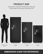 【US STOCK】TIGERKING 7.2 Cubic Feet Extra Large Heavy Duty Safe Box, Home Safe with Double Safety Key Lock and Separate Lock Box, Digital safe with 2 Removable Shelf for Home Hotel Office,132lbs