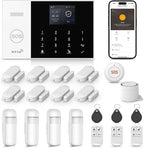 LWOHSI Wireless Alarm System,Anti-Theft Home Security Systems,Tuya APP Real-Time Alerts,21 Piece Kits with DIY Door/Window Sensor,Motion Detector,Remote,Work with Alexa for Villa,Apartment,Warehouse