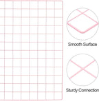 PATIKIL 24"x24" Wire Grid Panel, 2 Pack Board Photo Pictures Memo Display Grid Panels Hanging Organizer Wall Decorative Panel for Home Office Wedding, Pink
