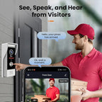 Wired Smart Video Apartments Intercom System,10 Inch Monitors with 1080P Doorbell Camera,3-in-1 Unlocking,TUYA WiFi Door Phone Kits, Ideal for Villas & Homes (2 doorbell + 1 Monitor)