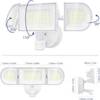 iMaihom 150W Motion Sensor Light Outdoor, 15000LM 6500K LED Security Floodlights, 3 Adjustable Head Motion Detection Light IP65 Waterproof for Yard Garage White 2pack