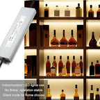 LED Power Supply 150 Watts LLTOP Waterproof IP67 LED Driver 100-264V AC to 12V DC 12.5A Low Voltage Transformer Converter Ultra Slim Power Adapter for Indoor Outdoor LED Lights