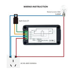 AC 80-260V 100A Multi-Function Power Monitor LCD Digital Display Voltage Current Frequency Power Factor Energy Meter Ammeter Voltmeter with Split Core Current Transformer