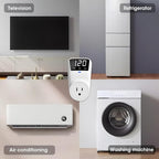 Surge Protector Voltage Stabilizers - Fireproof UL94V-1 Wall Mount Surge Protector Outlets for Refrigerator TV Appliances Real-Time Monitoring & Custom Voltage 80V-140V, 15A, 120V, 1800J,2 Pack